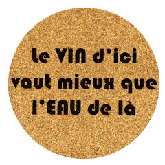 Sous-verre Vin d'ici
